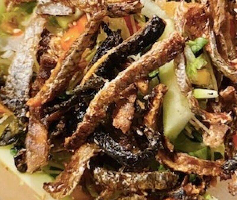 Salmon Skin Salad